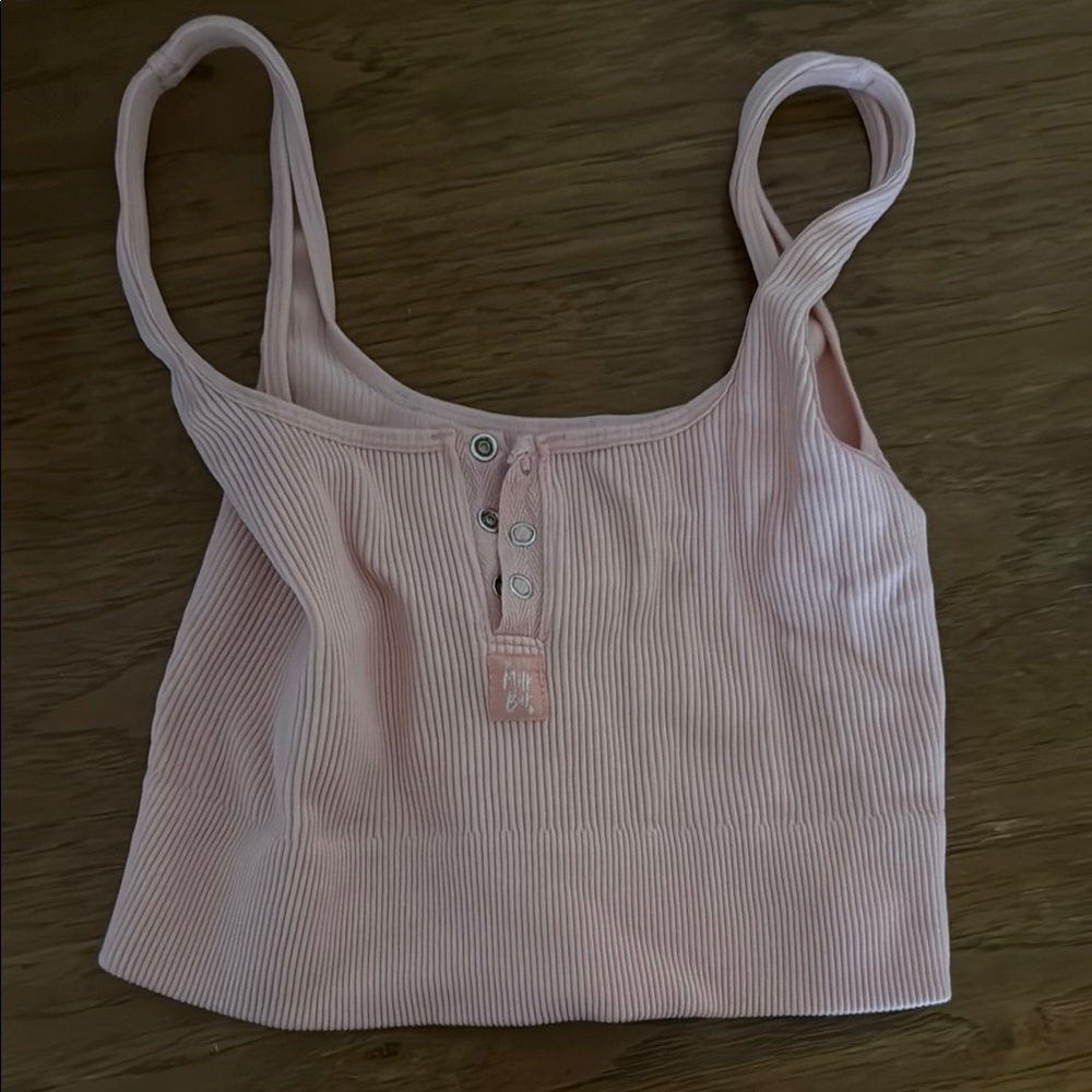 Pink Ribbed Women's Top (nursing bra)